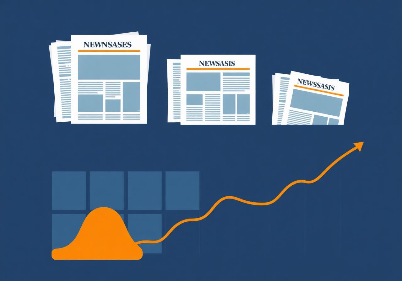 Illustration of press coverage driving growth